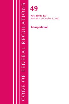 portada Code of Federal Regulations, Title 49 Transportation 100-177, Revised as of October 1, 2020 (en Inglés)