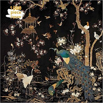 portada Adult Jigsaw Puzzle Ashmolean Museum: Embroidered Hanging With Peacock: 1000-Piece Jigsaw Puzzles (en Inglés)