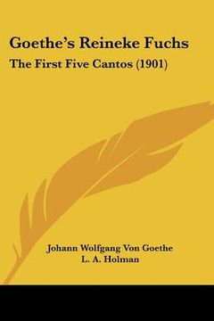 portada goethe's reineke fuchs: the first five cantos (1901)