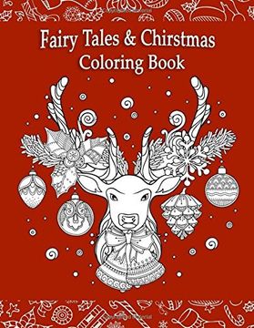 portada Fairly Tales & Christmas Coloring Book: Fantasy  Fairly Tales Christmas Coloring Book Large Print Gift Christmas Day