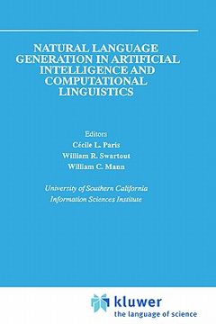 portada natural language generation in artificial intelligence and computational linguistics (en Inglés)