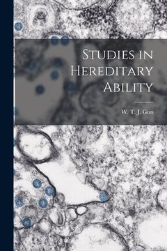 portada Studies in Hereditary Ability (en Inglés)