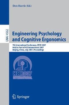 portada engineering psychology and cognitive ergonomics: 7th international conference, epce 2007, held as part of hci international 2007, beijing, china, july