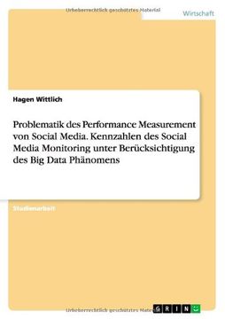 portada Problematik des Performance Measurement von Social Media. Kennzahlen des Social Media Monitoring unter Berücksichtigung des Big Data Phänomens (German Edition)