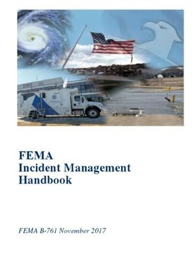 portada FEMA Incident Management Handbook: FEMA B-761 November 2017 (en Inglés)