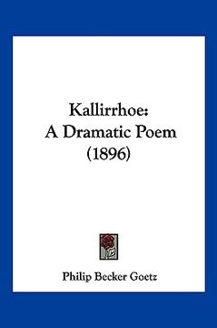 portada kallirrhoe: a dramatic poem (1896) (en Inglés)
