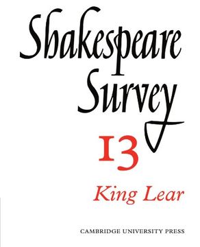 portada Shakespeare Survey Paperback Set: Shakespeare Survey: Volume 13, King Lear Paperback 