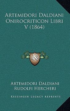 portada artemidori daldiani onirocriticon libri v (1864) (en Inglés)