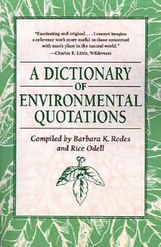 portada a dictionary of environmental quotations (en Inglés)