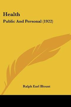 portada health: public and personal (1922) (en Inglés)