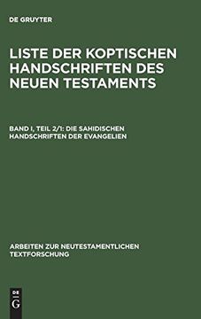 portada Liste der Koptischen Handschriften des Neuen Testaments, bd i, tl 2 (in German)
