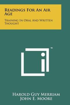 portada readings for an air age: training in oral and written thought (en Inglés)