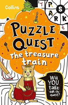 portada Treasure Train: Solve More Than 100 Puzzles in This Adventure Story for Kids Aged 7+ (en Inglés)