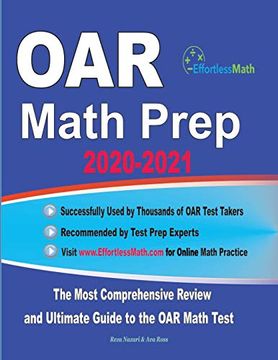 portada Oar Math Prep 2020-2021: The Most Comprehensive Review and Ultimate Guide to the oar Math Test (in English)