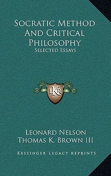 portada socratic method and critical philosophy: selected essays (in English)