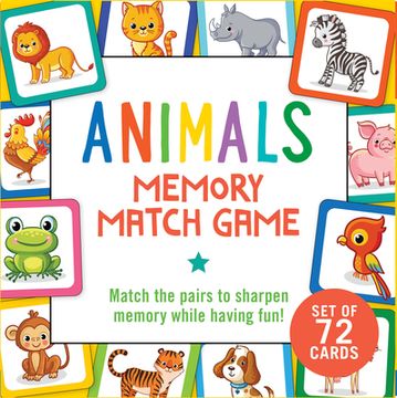 portada Animals Memory Match Game (Set of 72 Cards) (en Inglés)