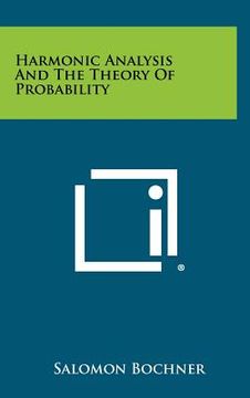 portada harmonic analysis and the theory of probability (en Inglés)