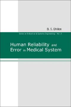 portada Human Reliability and Error in Medical System (en Inglés)