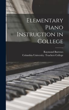 portada Elementary Piano Instruction in College