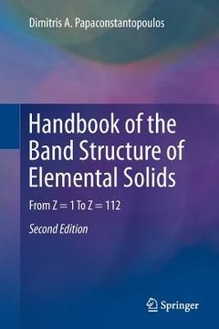 portada Handbook of the Band Structure of Elemental Solids: From Z = 1 to Z = 112 (in English)