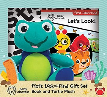 portada Baby Einstein - First Look and Find Activity Book and Turtle Plush toy - pi Kids (en Inglés)
