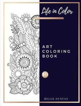 portada ART COLORING BOOK (Book 10): Art Coloring Book for Adults - 40+ Premium Coloring Patterns (Color Time Series) (en Inglés)
