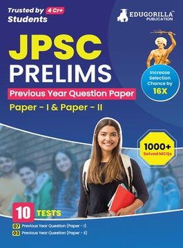 portada JPSC Prelims Exam - 10 Previous Year Papers (7 PYPs of Paper I and 3 PYPs of Paper II) 1000 Solved Questions (English Edition) with Free Access to Onl (en Inglés)
