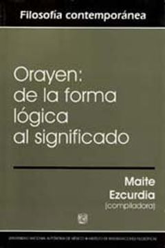 portada Orayen: De la Forma Logica al Significado (in Spanish)