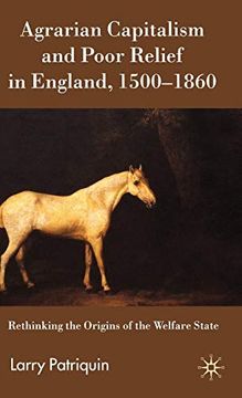 portada Agrarian Capitalism and Poor Relief in England, 1500-1860: Rethinking the Origins of the Welfare State (in English)
