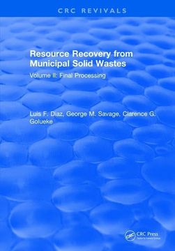 portada Resource Recovery from Municipal Solid Wastes: Volume II: Final Processing (en Inglés)