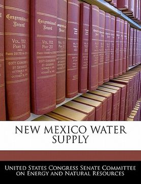portada new mexico water supply (en Inglés)