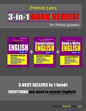 portada Preston Lee's 3-in-1 Book Series! Beginner English, Conversation English & Read & Write English Lesson 1 - 20 For Finnish Speakers (en Inglés)