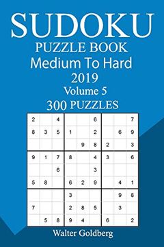 portada 300 Medium to Hard Sudoku Puzzle Book 2019 (en Inglés)