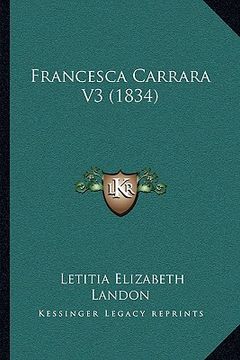portada francesca carrara v3 (1834) (en Inglés)