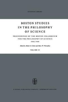 portada Proceedings of the Boston Colloquium for the Philosophy of Science 1966/1968 (en Inglés)