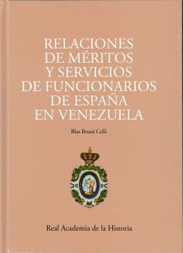 portada Relaciones de Meritos y Servicios de Funcionarios de España en Venezuela