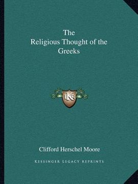 portada the religious thought of the greeks (en Inglés)