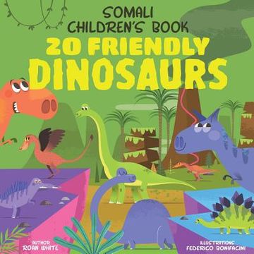portada Somali Children's Book: 20 Friendly Dinosaurs
