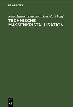 portada Technische Massenkristallisation (en Alemán)