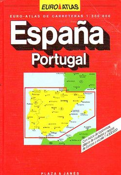 portada euro-atlas de carreteras. escala 1:300.000. españa y portugal.