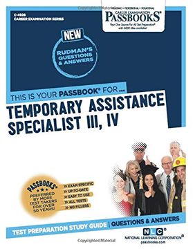portada Temporary Assistance Specialist Iii, iv (en Inglés)