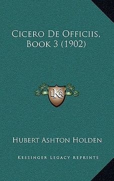 portada cicero de officiis, book 3 (1902) (en Inglés)