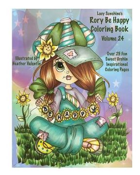 portada Lacy Sunshine's Rory Be Happy Coloring Book Volume 24: Big Eyed Sweet Urchin Inspirational Feel Good Coloring Book For Adults and Children (en Inglés)