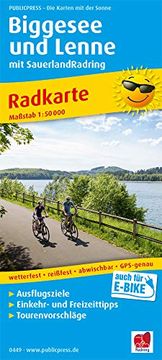 portada Biggesee und Lenne mit Sauerlandradring 1: 50 000 (en Alemán)