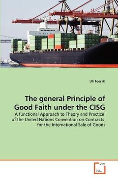 portada the general principle of good faith under the cisg (en Inglés)