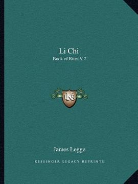 portada li chi: book of rites v 2 (en Inglés)