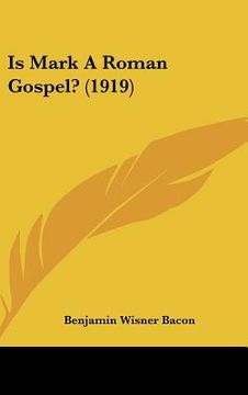 portada is mark a roman gospel? (1919) (in English)