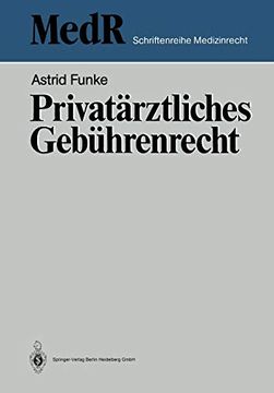 portada Privatã¤Rztliches Gebã¼Hrenrecht (en Alemán)