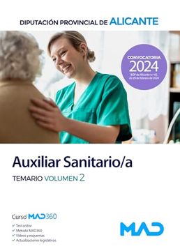 portada Auxiliar Sanitario/A. Temario (Vol. 2). Diputacion Provincial de Alicante (in Spanish)