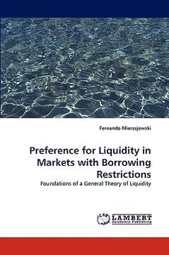 portada preference for liquidity in markets with borrowing restrictions (in English)